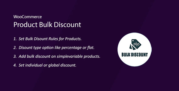 WooCommerce Product Bulk Discount Preview Wordpress Plugin - Rating, Reviews, Demo & Download