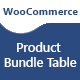 WooCommerce Product Bundle Table Plugin