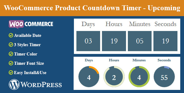 WooCommerce Product Countdown Timer – Upcoming Preview Wordpress Plugin - Rating, Reviews, Demo & Download