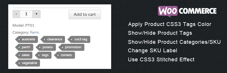 WooCommerce Product CSS3 Tags Preview Wordpress Plugin - Rating, Reviews, Demo & Download