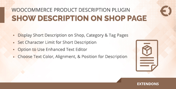 WooCommerce Product Description Plugin – Show On Shop Page Preview - Rating, Reviews, Demo & Download