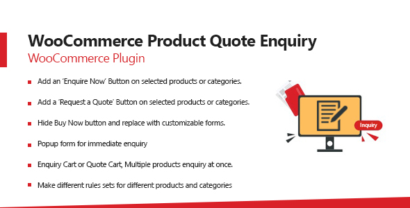 WooCommerce Product Enquiry & WooCommerce Request A Quote Plugin Preview - Rating, Reviews, Demo & Download