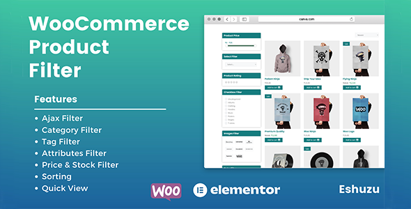 WooCommerce Product Filter Widget For Elementor Preview Wordpress Plugin - Rating, Reviews, Demo & Download