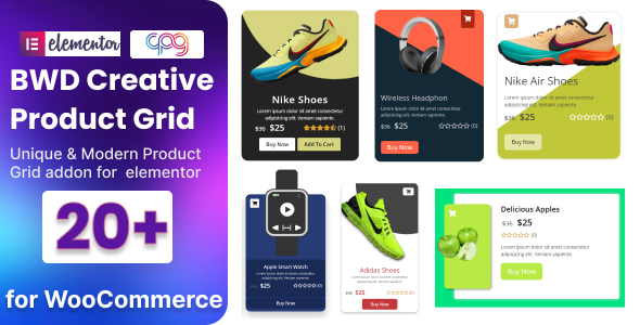 WooCommerce Product Grid Addon For Elementor Preview Wordpress Plugin - Rating, Reviews, Demo & Download