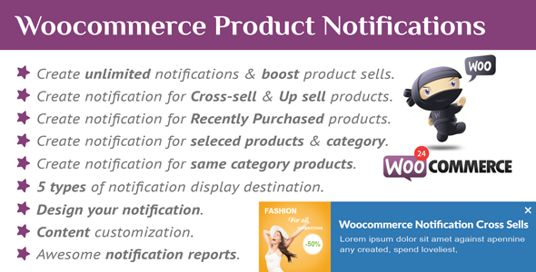 Woocommerce Product Notifications Preview Wordpress Plugin - Rating, Reviews, Demo & Download