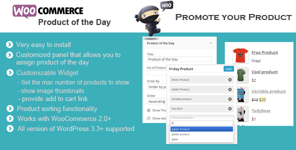 WooCommerce Product Of The Day Preview Wordpress Plugin - Rating, Reviews, Demo & Download