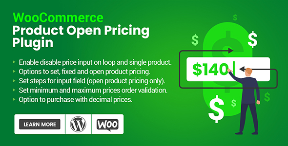 WooCommerce Product Open Pricing Plugin Preview - Rating, Reviews, Demo & Download