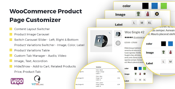 WooCommerce Product Page Customizer Preview Wordpress Plugin - Rating, Reviews, Demo & Download