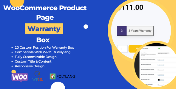 WooCommerce Product Page Warranty Box Preview Wordpress Plugin - Rating, Reviews, Demo & Download