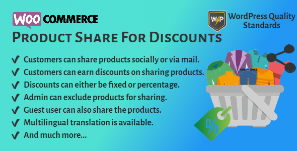 WooCommerce Product Share For Discounts | Share To Earn Preview Wordpress Plugin - Rating, Reviews, Demo & Download