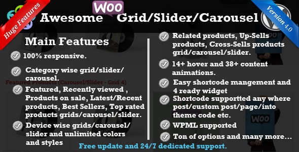 WooCommerce Product Slider/Carousel/Grid Preview Wordpress Plugin - Rating, Reviews, Demo & Download