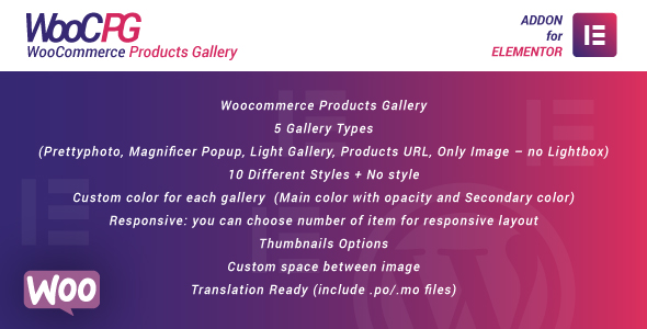 WooCommerce Products Gallery For Elementor WordPress Plugin Preview - Rating, Reviews, Demo & Download
