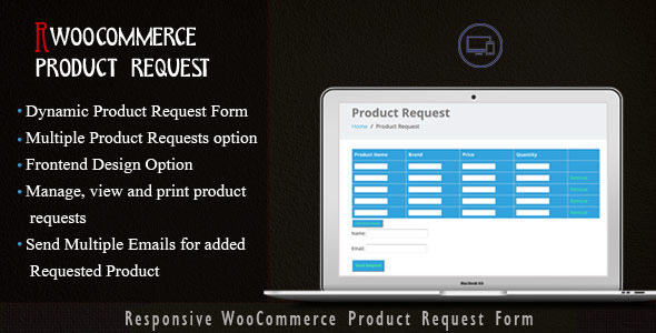 WooCommerce Products Request Manager Preview Wordpress Plugin - Rating, Reviews, Demo & Download