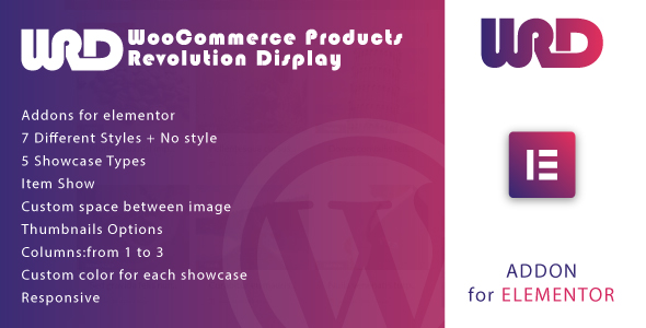 Woocommerce Products Revolution Display For Elementor WordPress Plugin Preview - Rating, Reviews, Demo & Download