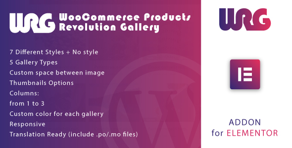 Woocommerce Products Revolution Gallery For Elementor WordPress Plugin Preview - Rating, Reviews, Demo & Download