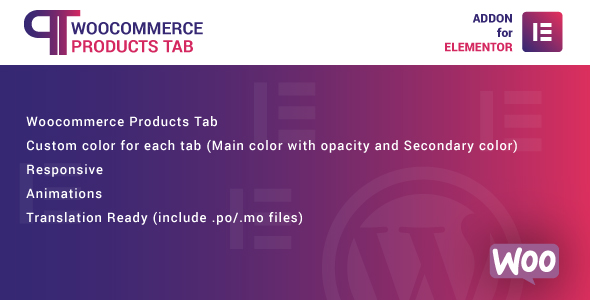 WooCommerce Products Tab For Elementor WordPress Plugin Preview - Rating, Reviews, Demo & Download