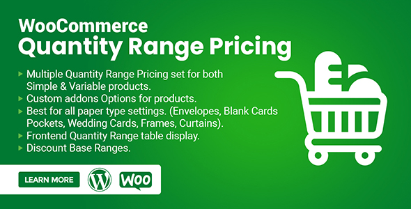 WooCommerce Quantity Range Pricing Preview Wordpress Plugin - Rating, Reviews, Demo & Download