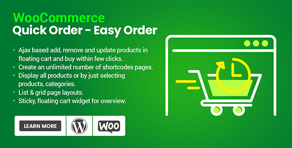 WooCommerce Quick Order – Easy Order Preview Wordpress Plugin - Rating, Reviews, Demo & Download