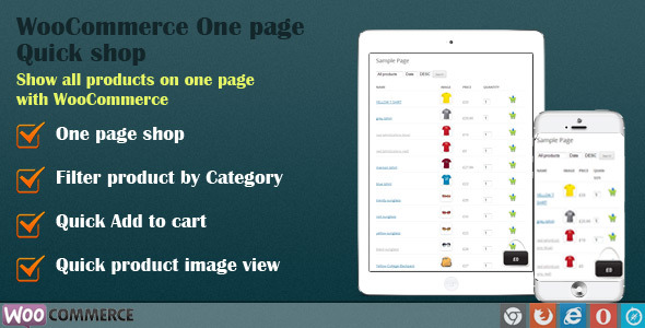 WooCommerce Quick Order One Page Shop Preview Wordpress Plugin - Rating, Reviews, Demo & Download