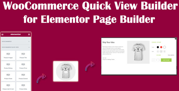 WooCommerce Quick View Builder For Elementor Page Builder Preview Wordpress Plugin - Rating, Reviews, Demo & Download