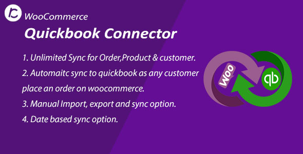 WooCommerce QuickBooks Connector Plugin Preview - Rating, Reviews, Demo & Download