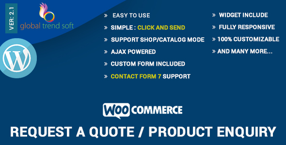WooCommerce – Quote Request Or Enquiry Preview Wordpress Plugin - Rating, Reviews, Demo & Download