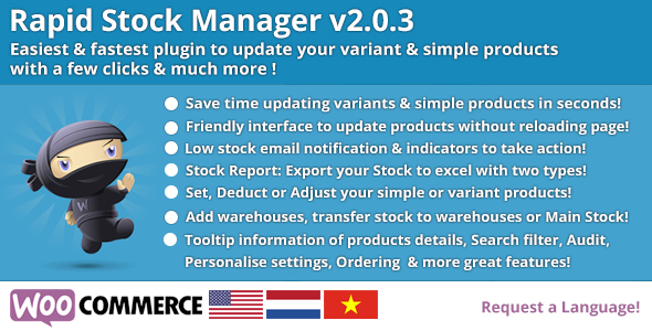Woocommerce Rapid Stock Manager And Stock Audit Also For Multiple Warehouses Preview Wordpress Plugin - Rating, Reviews, Demo & Download