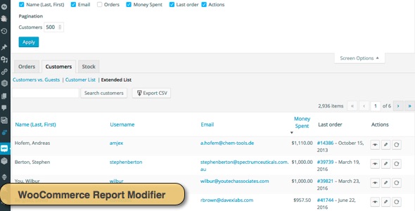 WooCommerce Report Modifier Preview Wordpress Plugin - Rating, Reviews, Demo & Download