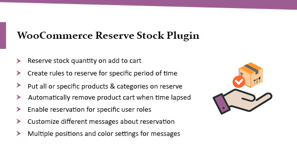 WooCommerce Reserve Stock: Reserve Quantity On Add To Cart Preview Wordpress Plugin - Rating, Reviews, Demo & Download