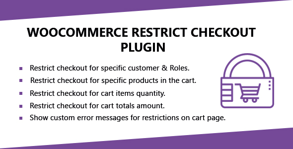 WooCommerce Restrict Checkout Plugin Preview - Rating, Reviews, Demo & Download