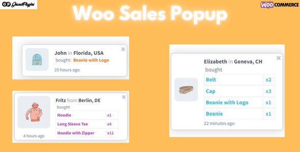 WooCommerce Sales Popup Preview Wordpress Plugin - Rating, Reviews, Demo & Download