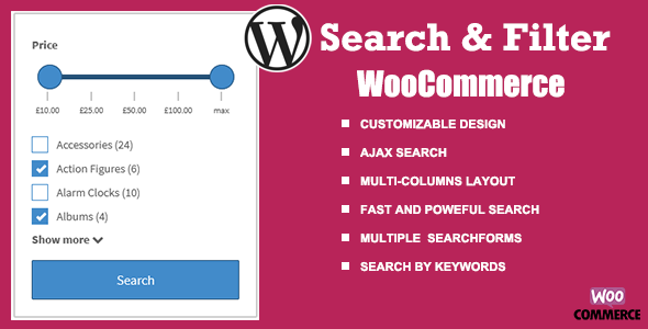 WooCommerce Search & Filter Plugin For WordPress Preview - Rating, Reviews, Demo & Download