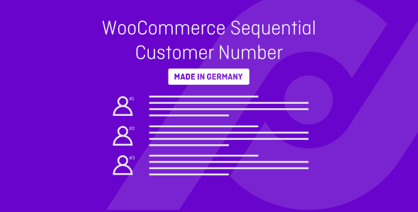 WooCommerce Sequential Customer Number Preview Wordpress Plugin - Rating, Reviews, Demo & Download