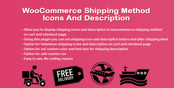 WooCommerce Shipping Icons And Description Preview Wordpress Plugin - Rating, Reviews, Demo & Download