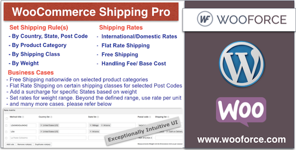 WooCommerce Shipping Pro Preview Wordpress Plugin - Rating, Reviews, Demo & Download