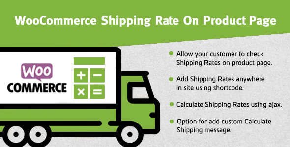 WooCommerce Shipping Rate On Product Page Preview Wordpress Plugin - Rating, Reviews, Demo & Download