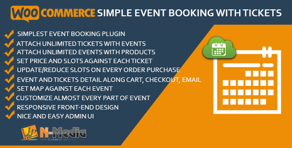 WooCommerce Simple Event Booking With Tickets Preview Wordpress Plugin - Rating, Reviews, Demo & Download
