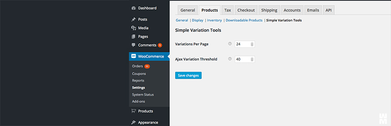 WooCommerce Simple Variation Tools Preview Wordpress Plugin - Rating, Reviews, Demo & Download