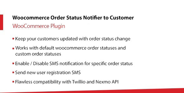 Woocommerce SMS Notification Preview Wordpress Plugin - Rating, Reviews, Demo & Download