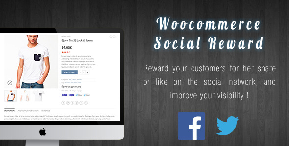 Woocommerce Social Reward / Coupon Preview Wordpress Plugin - Rating, Reviews, Demo & Download