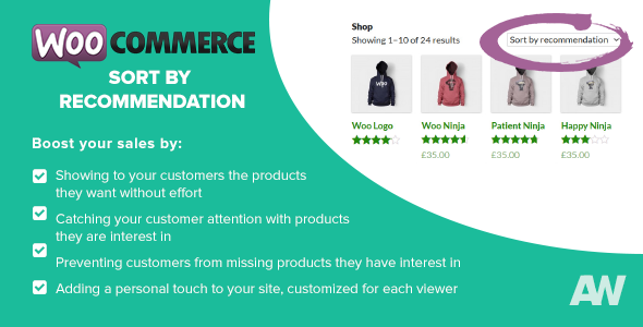 WooCommerce Sort By Recommendation Preview Wordpress Plugin - Rating, Reviews, Demo & Download