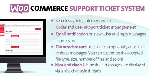 WooCommerce Support Ticket System Preview Wordpress Plugin - Rating, Reviews, Demo & Download