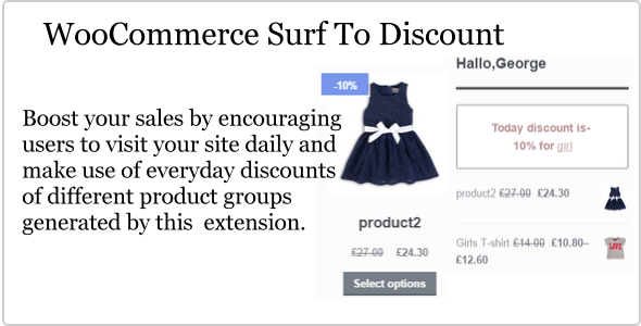 WooCommerce Surf To Discount Preview Wordpress Plugin - Rating, Reviews, Demo & Download