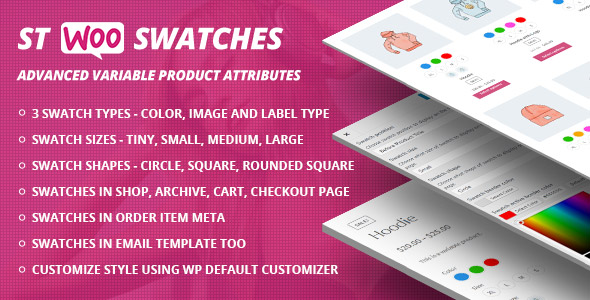 WooCommerce Swatches ( Color, Image And Label Swatch ) Preview Wordpress Plugin - Rating, Reviews, Demo & Download