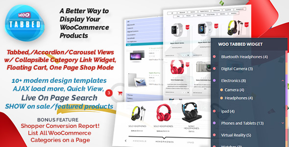 WooCommerce Tabbed Category Product Listing – Pro Preview Wordpress Plugin - Rating, Reviews, Demo & Download