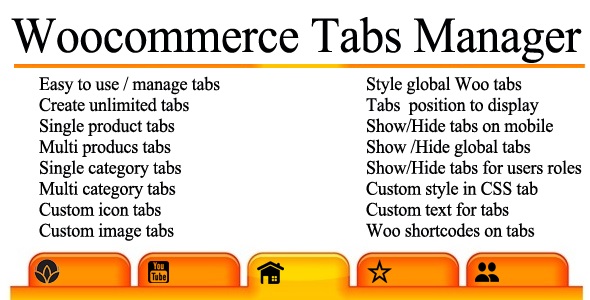 Woocommerce Tabs Manager Preview Wordpress Plugin - Rating, Reviews, Demo & Download