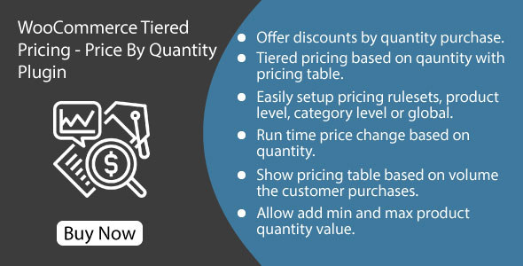 WooCommerce Tiered Pricing – Price By Quantity For WooCommerce Preview Wordpress Plugin - Rating, Reviews, Demo & Download