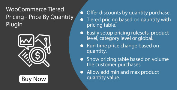WooCommerce Tiered Pricing – Price By Quantity Plugin Preview - Rating, Reviews, Demo & Download
