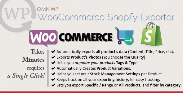 WooCommerce To Shopify Exporter Preview Wordpress Plugin - Rating, Reviews, Demo & Download