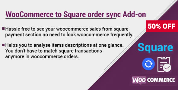 WooCommerce To Square Order Sync – Addon For WooSquare Pro Preview Wordpress Plugin - Rating, Reviews, Demo & Download